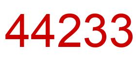 Number 44233 red image