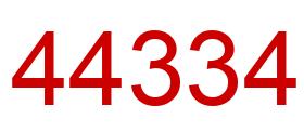 Number 44334 red image