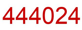 Número 444024 imagen rojo