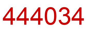 Number 444034 red image