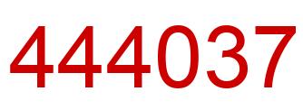 Number 444037 red image