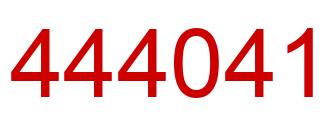 Number 444041 red image