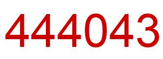Number 444043 red image
