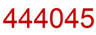 Number 444045 red image