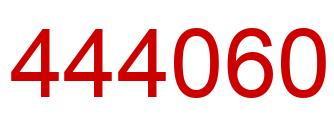 Number 444060 red image
