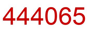 Number 444065 red image