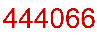 Número 444066 imagen rojo