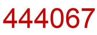 Number 444067 red image