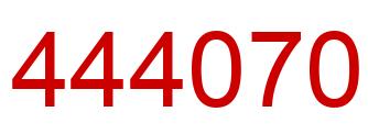 Number 444070 red image