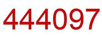 Number 444097 red image
