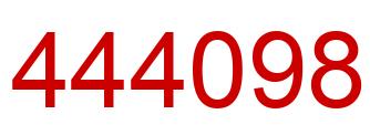 Número 444098 imagen rojo