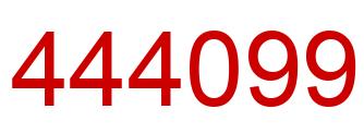 Number 444099 red image
