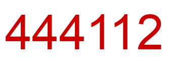 Número 444112 imagen rojo