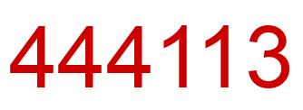 Number 444113 red image