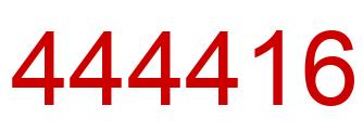 Number 444416 red image