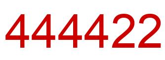 Number 444422 red image