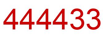 Number 444433 red image