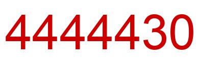 Number 4444430 red image