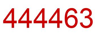Number 444463 red image