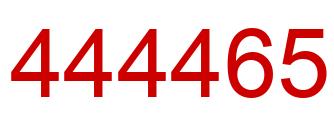 Number 444465 red image