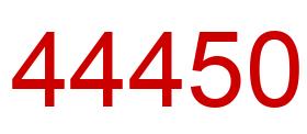 Number 44450 red image