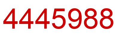 Number 4445988 red image