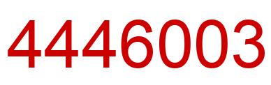 Number 4446003 red image