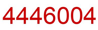 Number 4446004 red image
