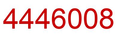 Number 4446008 red image