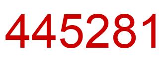 Número 445281 imagen rojo