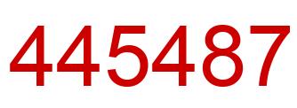 Number 445487 red image