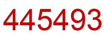 Number 445493 red image