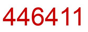 Number 446411 red image