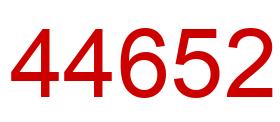Number 44652 red image