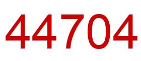 Number 44704 red image
