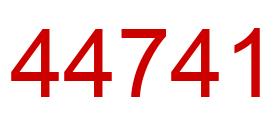 Number 44741 red image