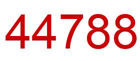 Number 44788 red image