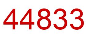 Number 44833 red image