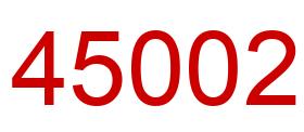 Number 45002 red image