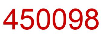 Number 450098 red image