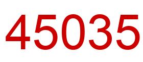 Número 45035 imagen rojo