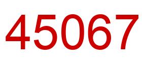 Number 45067 red image