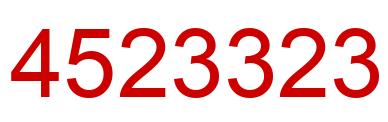 Number 4523323 red image