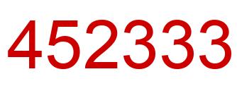 Number 452333 red image