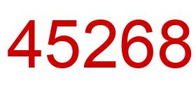 Number 45268 red image