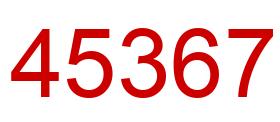 Number 45367 red image