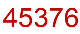 Number 45376 red image
