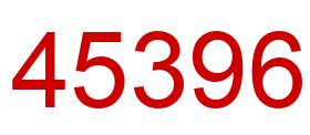 Number 45396 red image