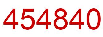 Number 454840 red image