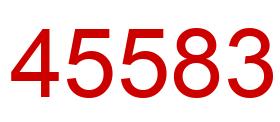 Number 45583 red image